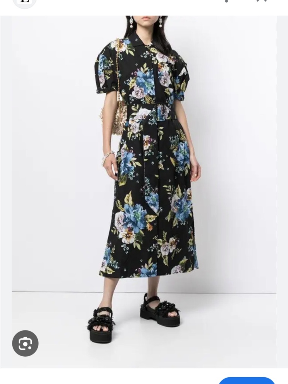 Erdem Frederick cotton floral midi dress